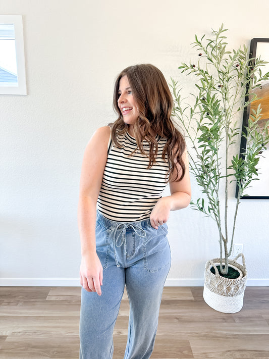 Black Stripe Tank