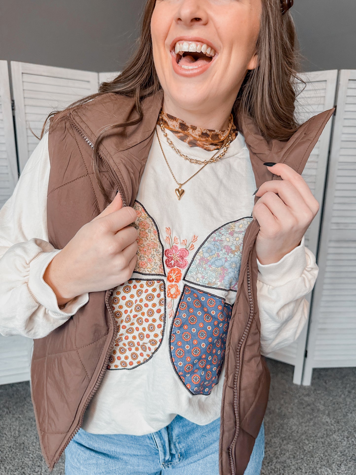 Cheetah Print Mesh Longsleeve