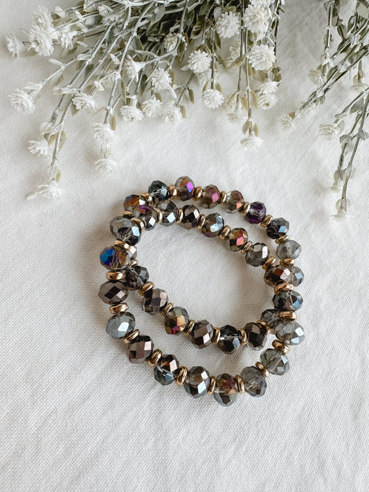 Showstopper Grey Stretch Bracelet Set