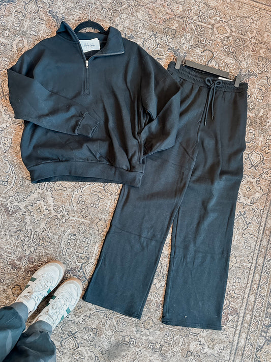 Black Half Zip Pullover