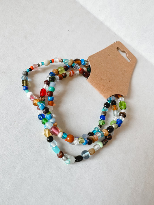 Dainty Glass Bracelet Set