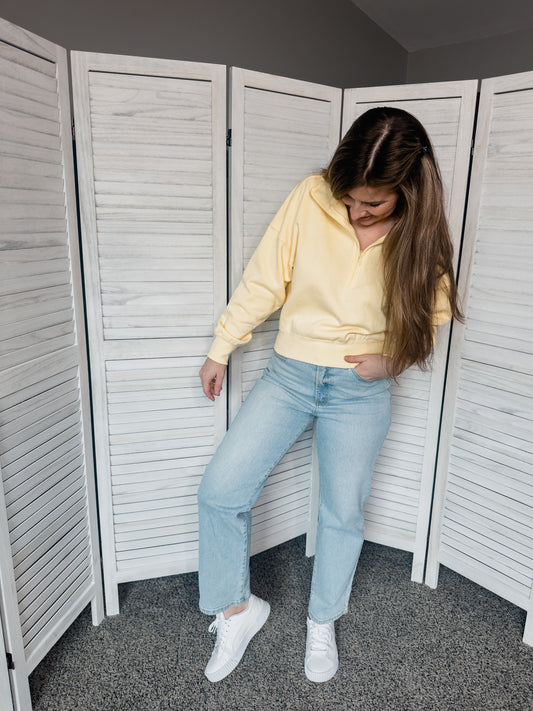 Butter Yellow Half Zip