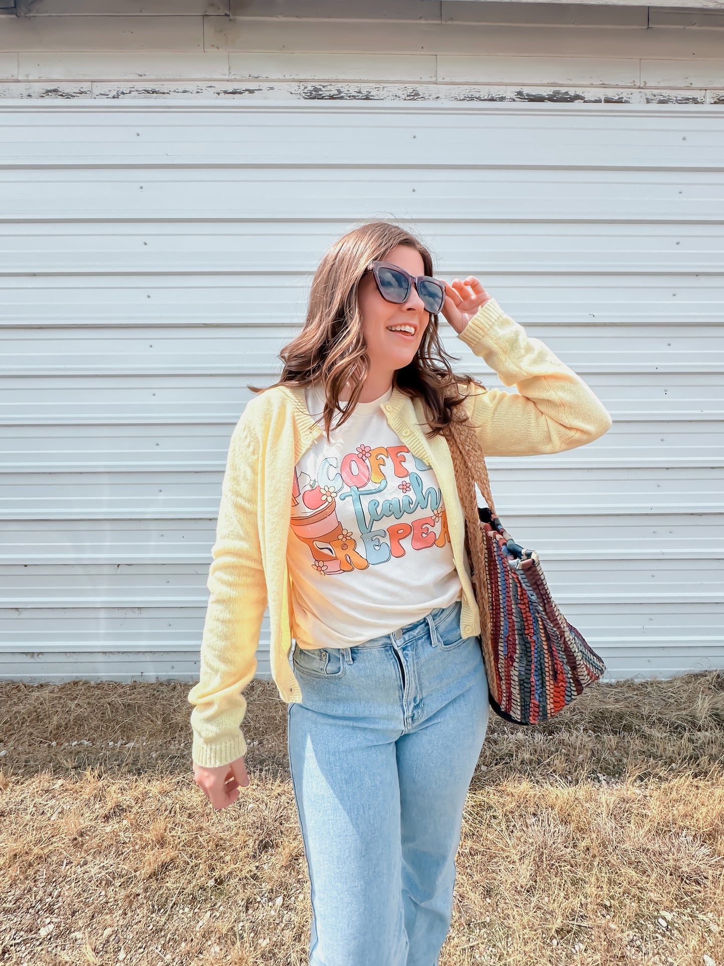 Coffee Teach Repeat Tee