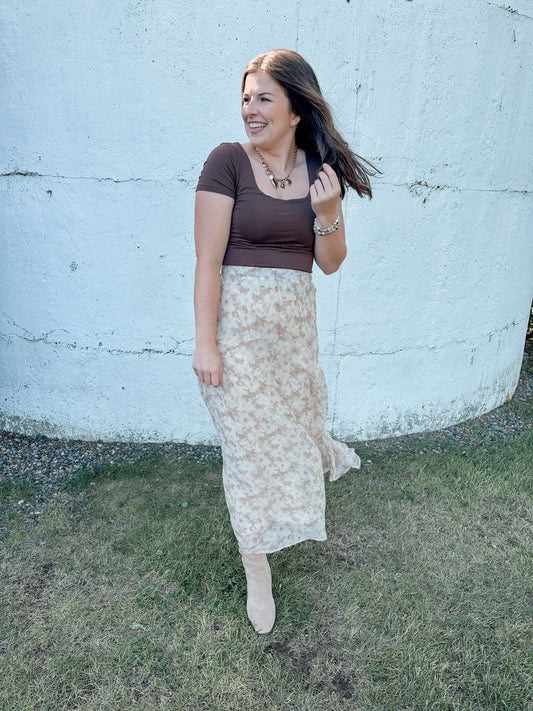 Essential Double Layer Square Neck Top