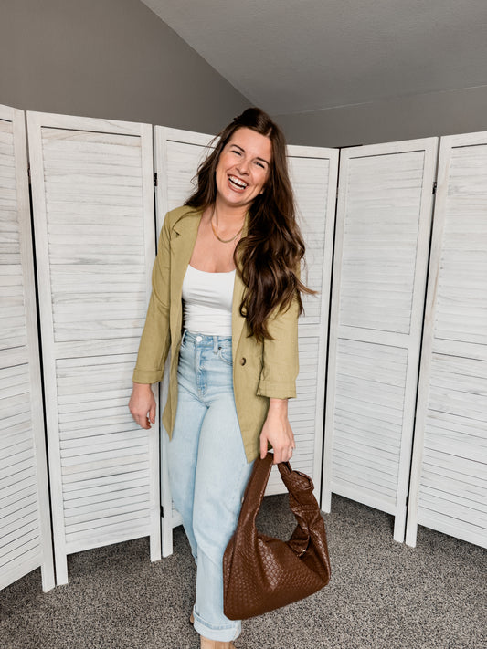 Brown Knotted Hand Bag