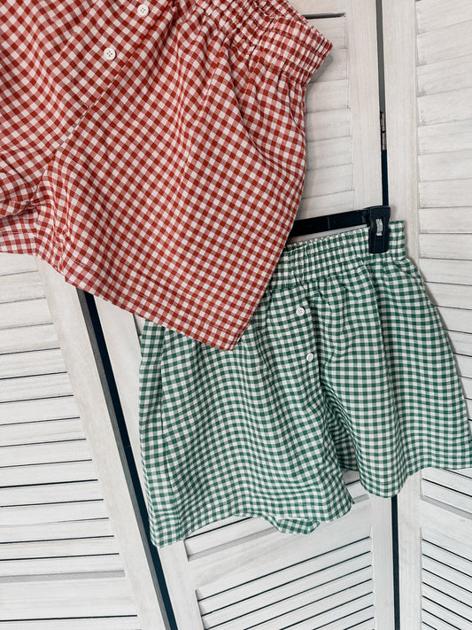 Gingham Boxer Shorts (2 Colors)