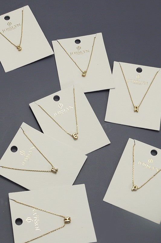 Dainty Bubble Initial Necklace
