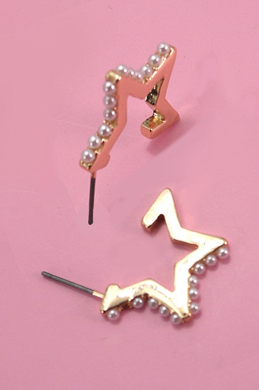 Pearl Star Earrings