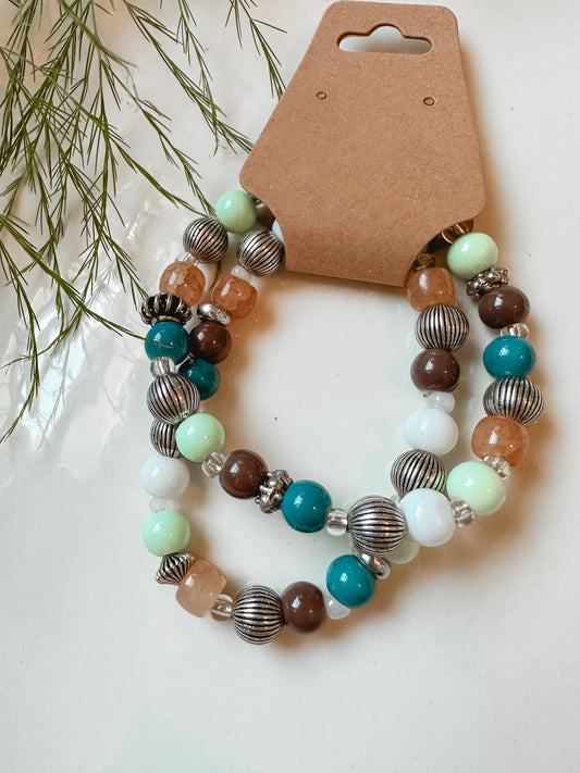 Silver Earthy Girl Bracelet Set