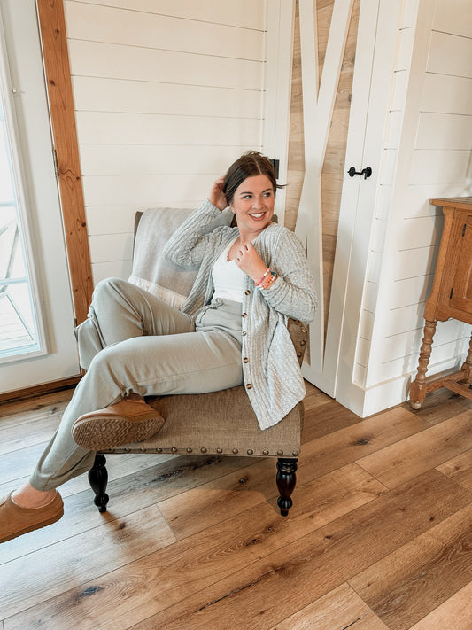 French Terry Wide Leg Pants