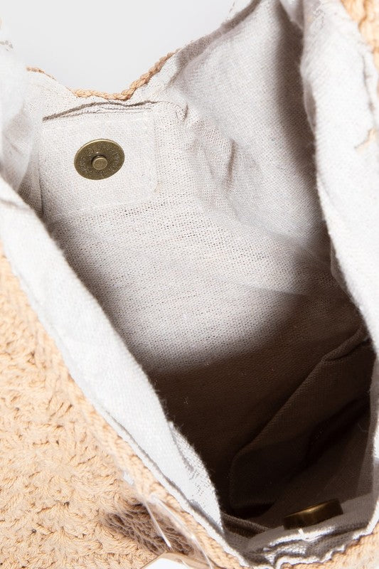 Braided Ivory Hobo Bag