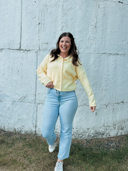 Butter Yellow Piper Cardigan
