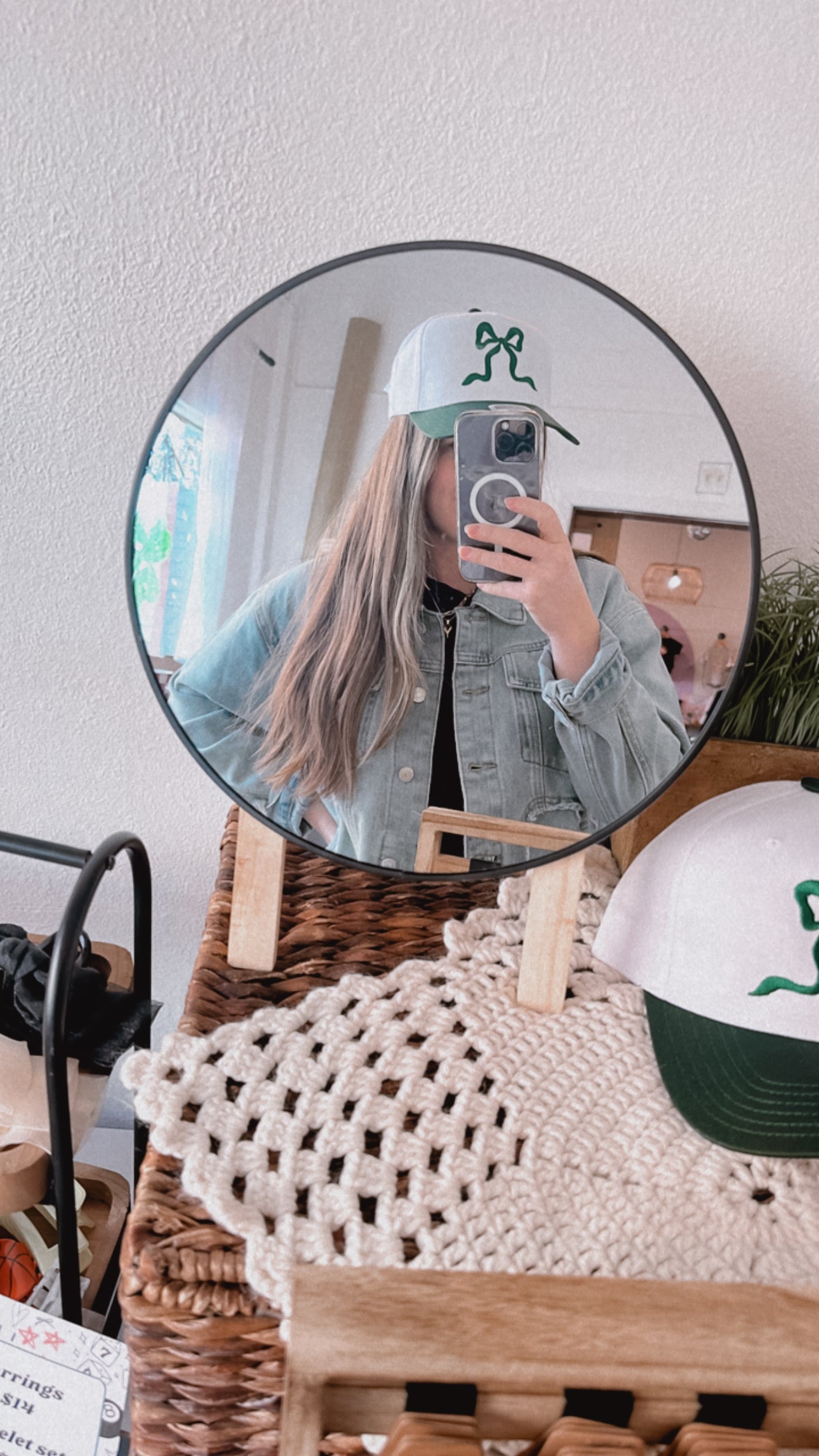 Green Bow Trucker Hat