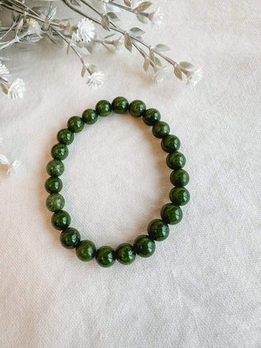 Jade Green Stretch Bracelet