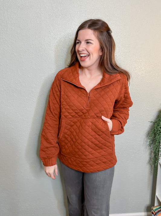Quilted Quarter Zip