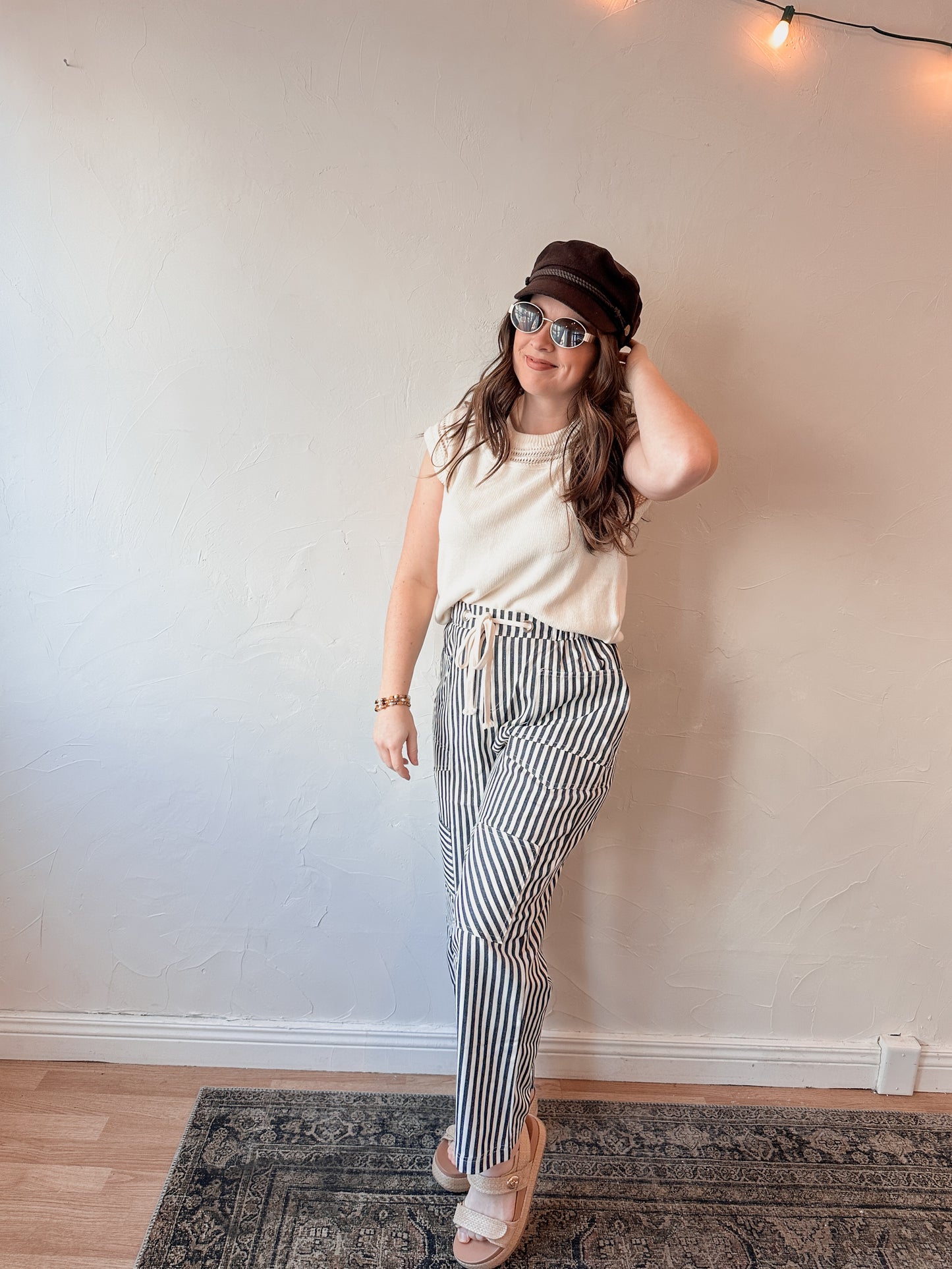 Navy Stripe Pants
