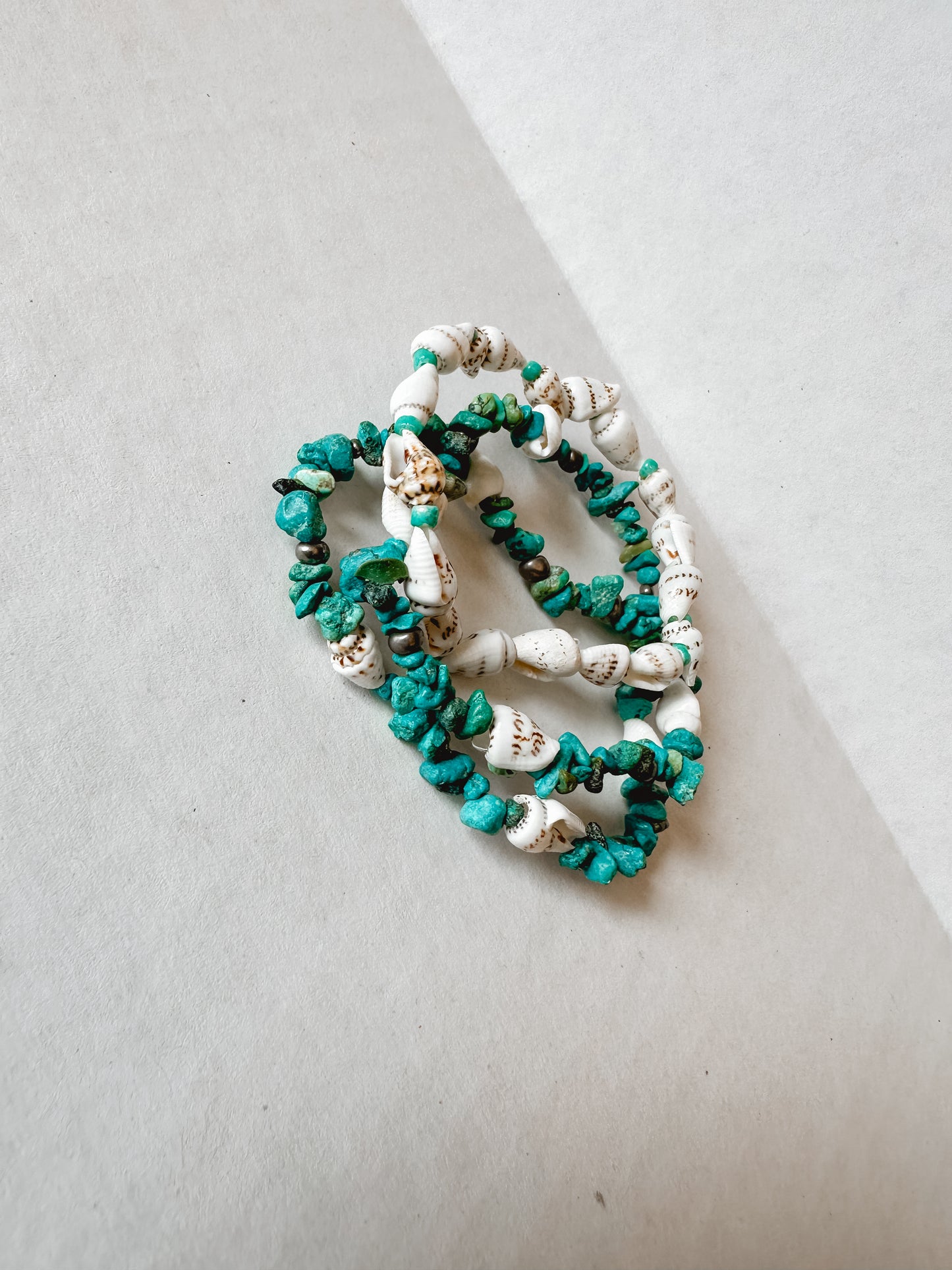 Turquoise Shell Bracelet Set