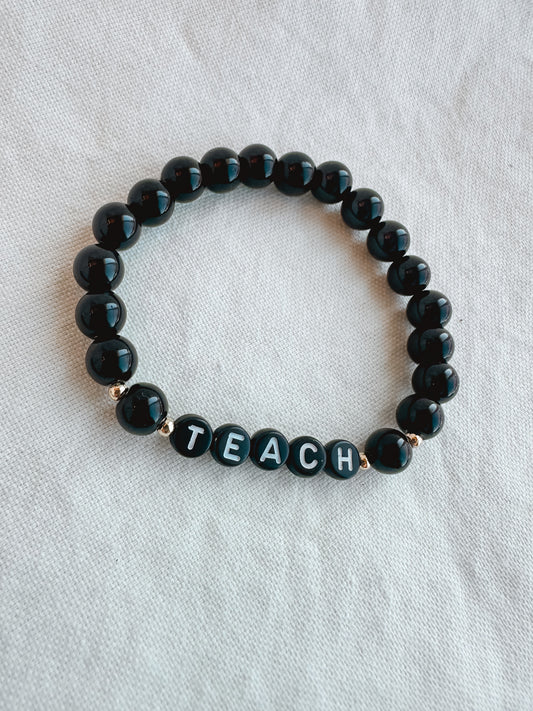 Black + Gold Teach Bracelet