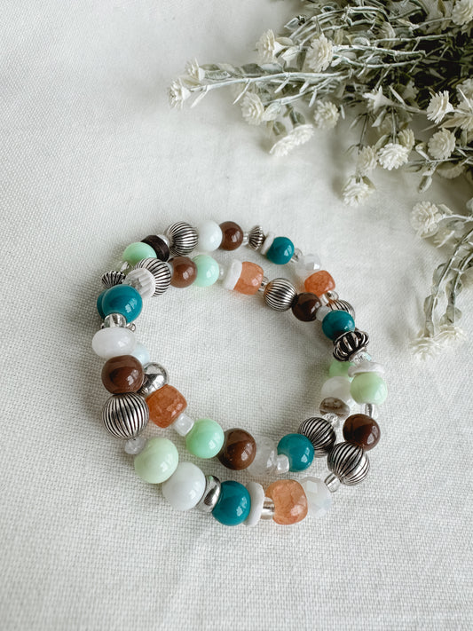 Silver Earthy Girl Bracelet Set