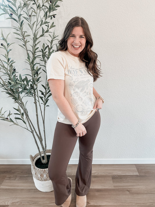 Cream Deep Waters Graphic Tee