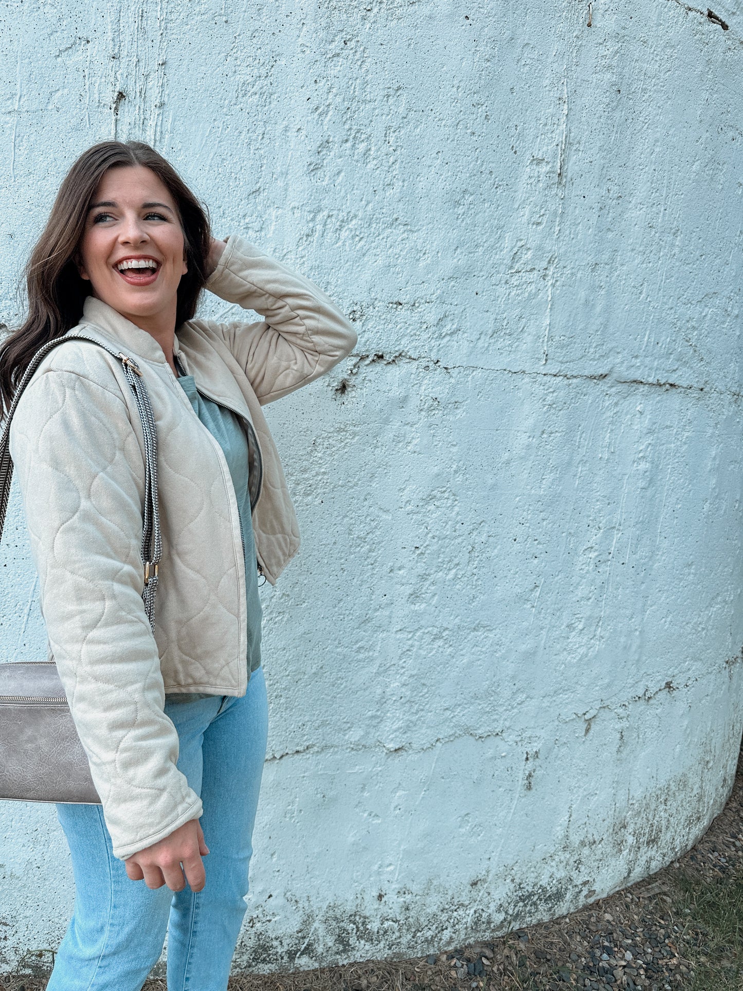 Cream Zip Jacket