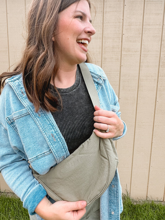 Sage Nylon Sling Bag