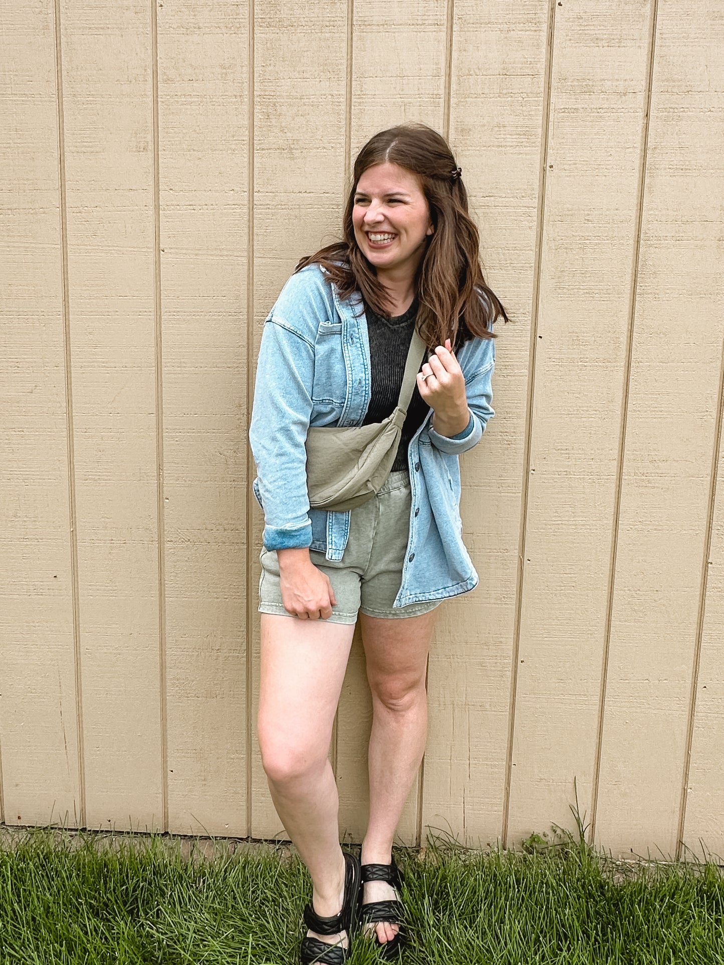 Sage Nylon Sling Bag