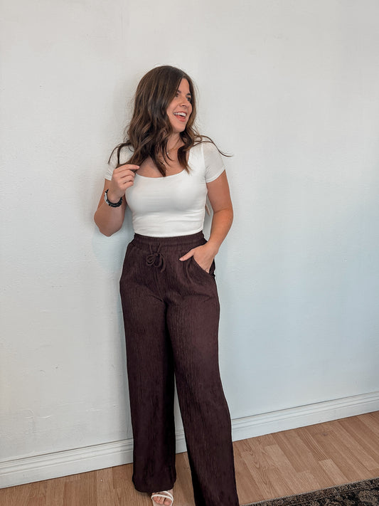 Espresso Textured Pants