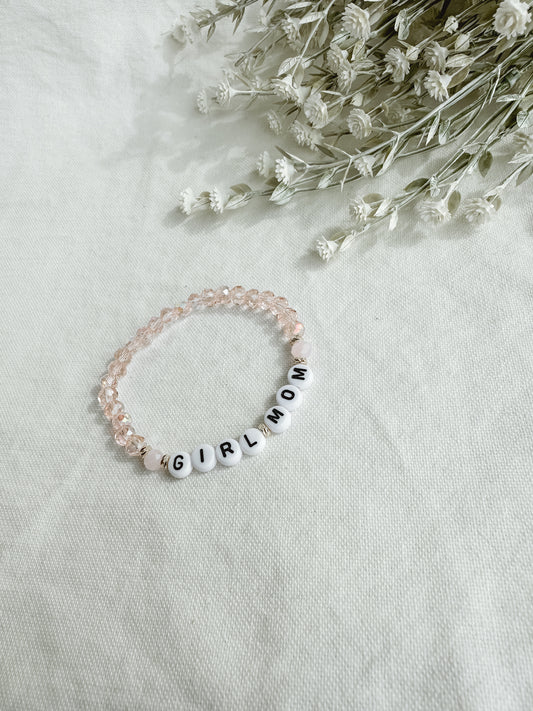 Pink Girl Mom Bracelet
