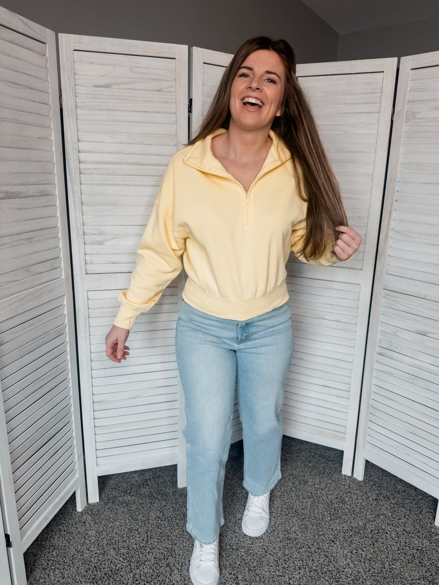 Butter Yellow Half Zip