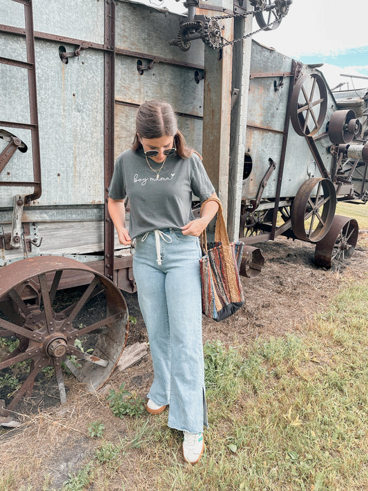 Boy Mama Embroidered Tee