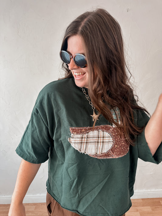 Mallard Duck Patchwork Dolman Tee