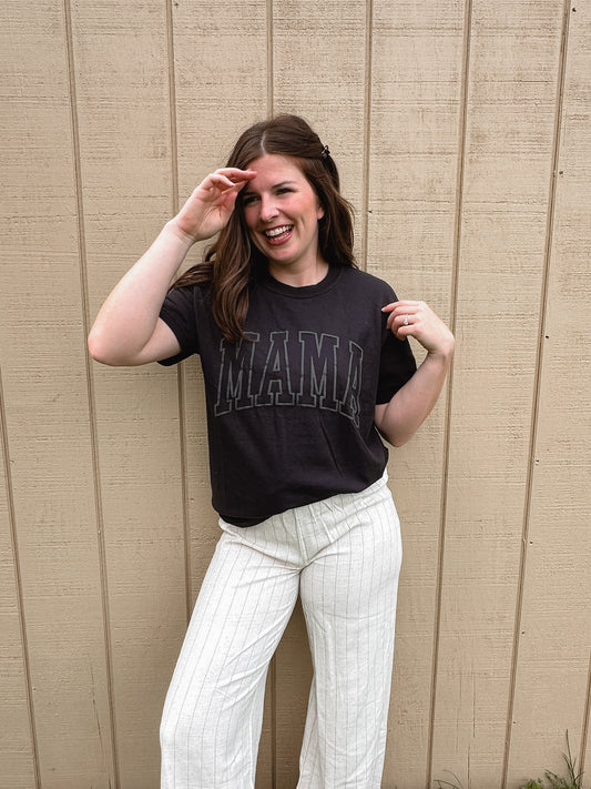 Black Puff Mama Tee