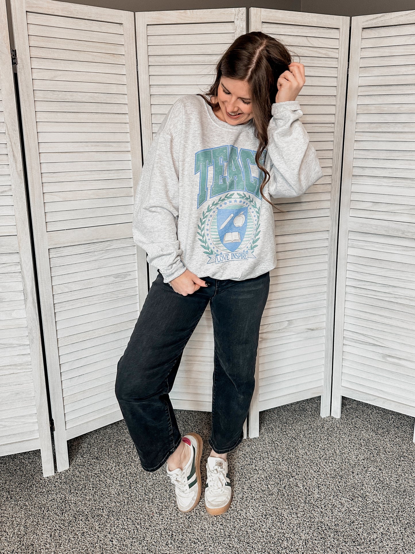 Teach Athletic Grey Crewneck