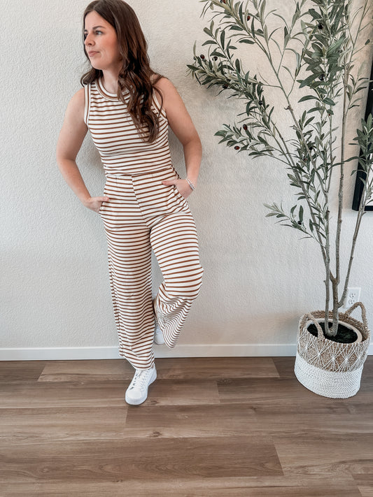 Brown Stripe Pants