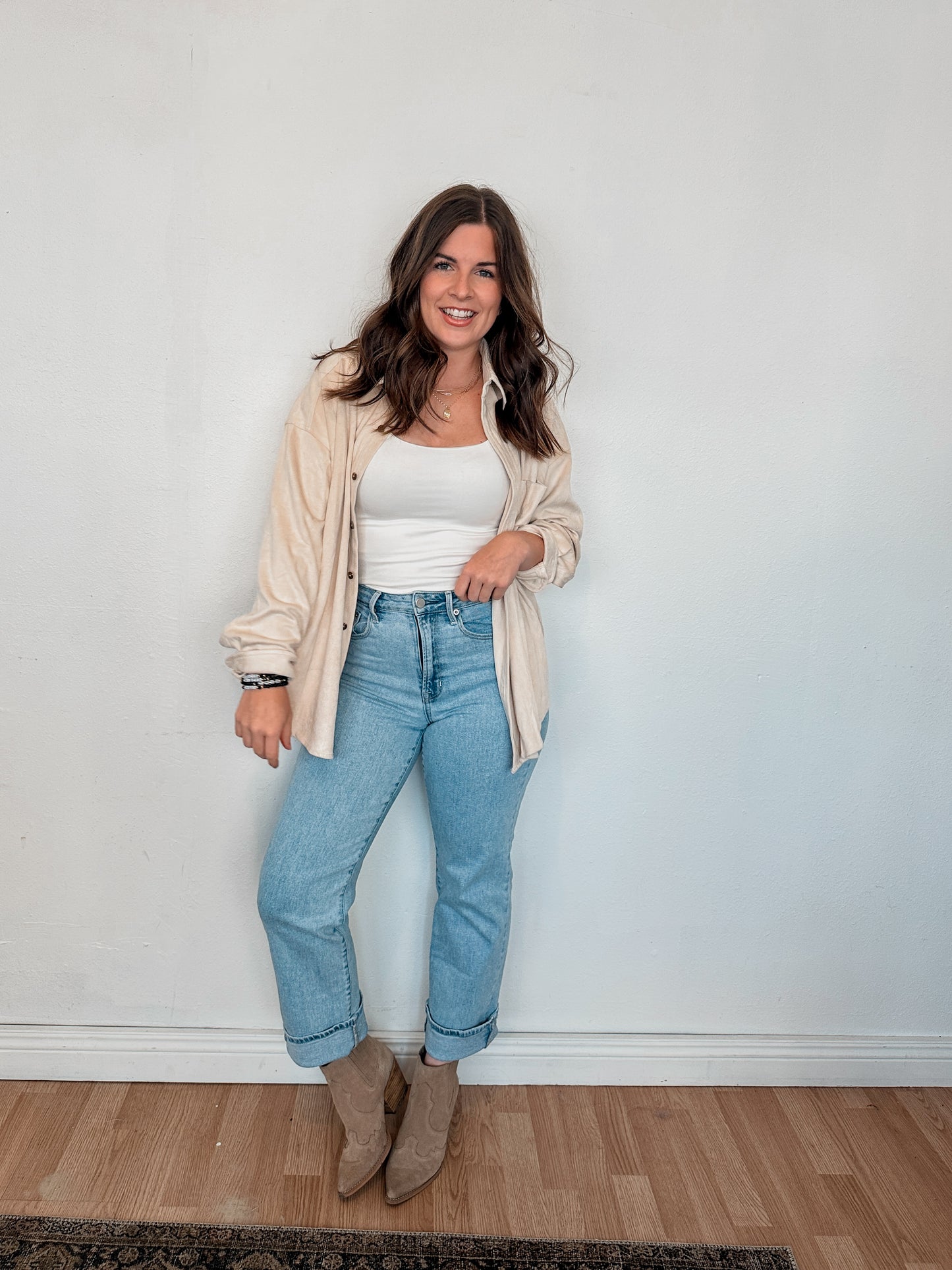 Bone Suede Jacket