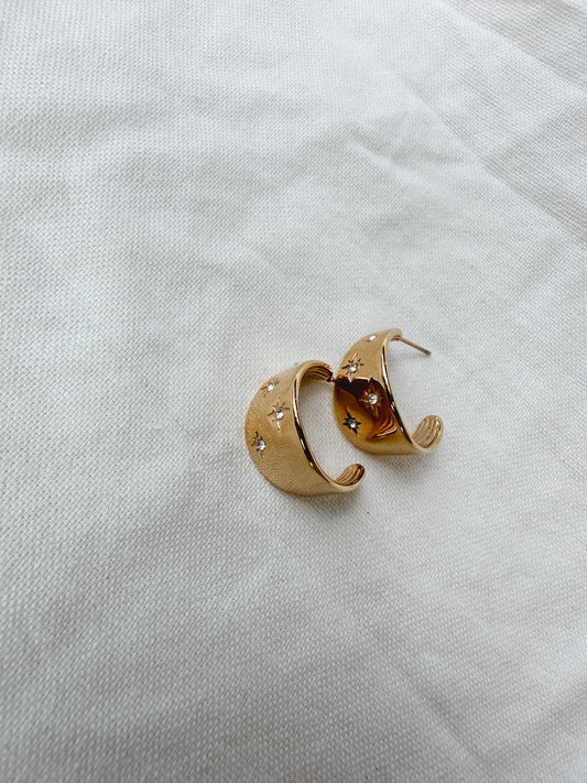 Star Cuff Hoop Earrings