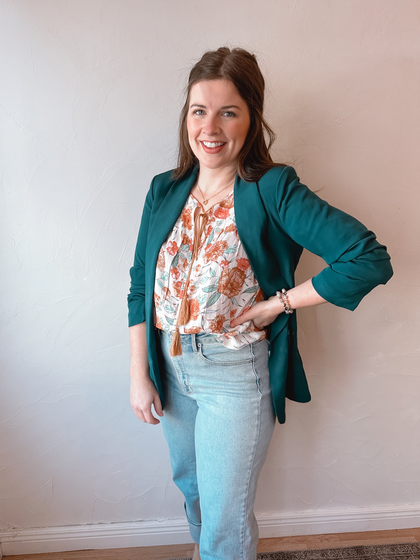 Tie Front Floral Top