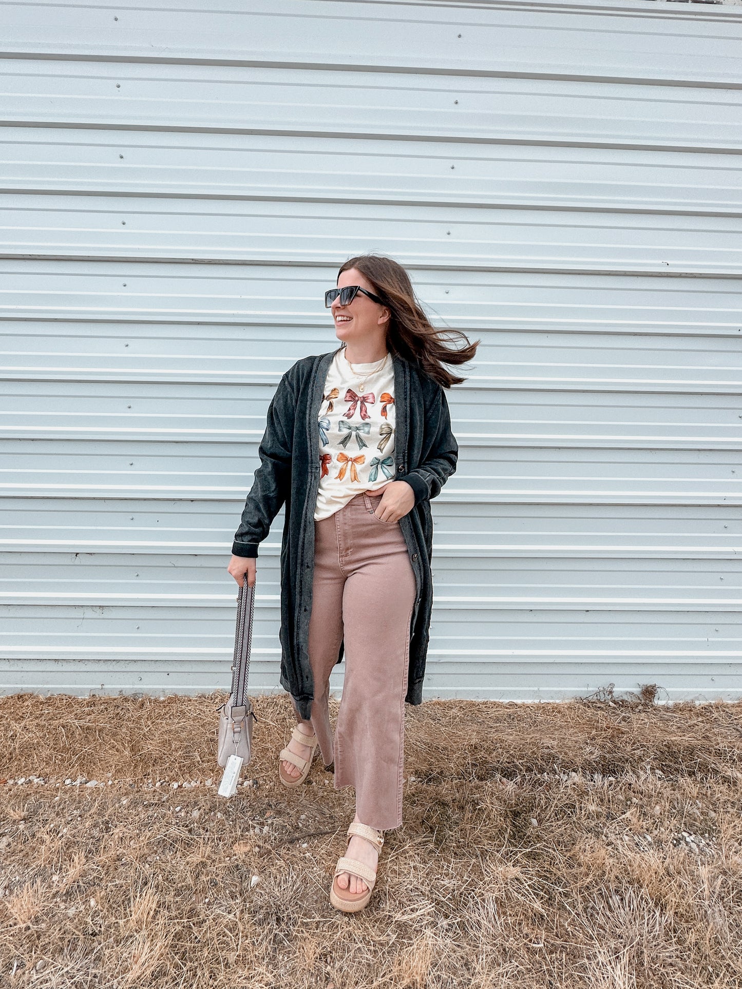 The Annie Wide Leg Jeans - Dried Rose
