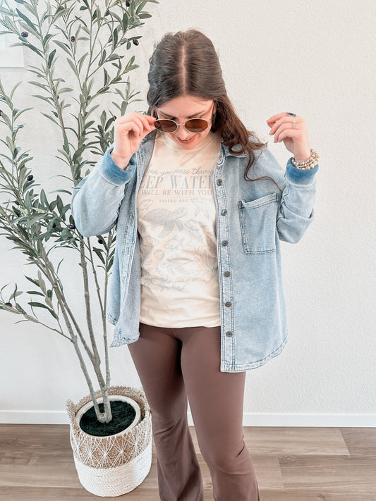 Cream Deep Waters Graphic Tee