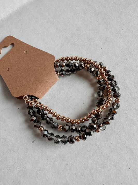 Charcoal Shimmer Bracelet Set