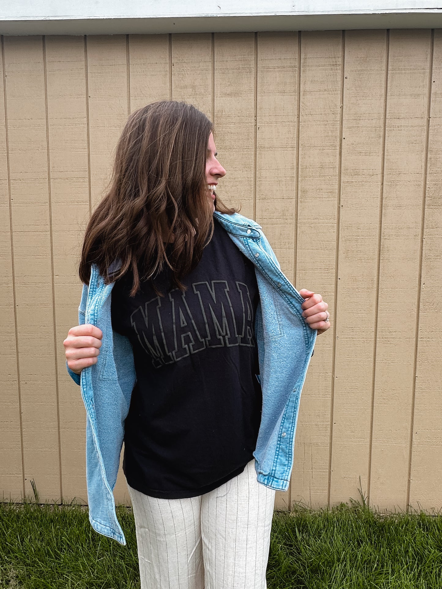 Black Puff Mama Tee