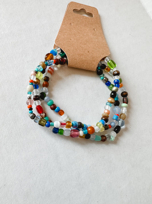 Dainty Glass Bracelet Set