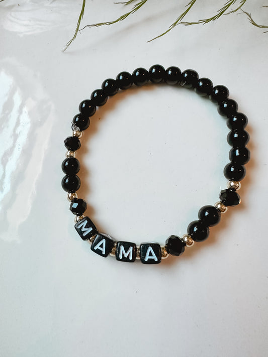 Black Mama Stretch Bracelet