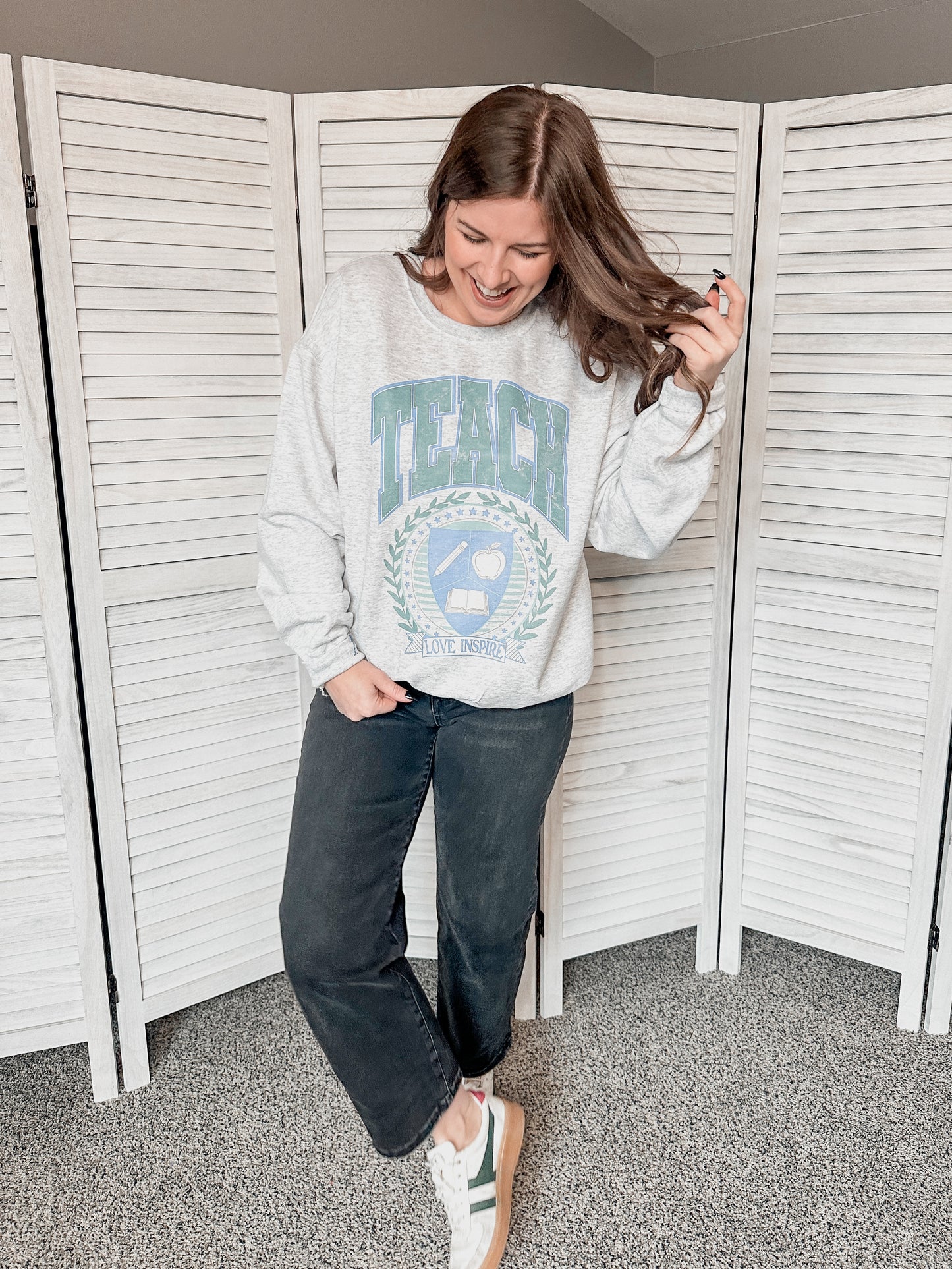Teach Athletic Grey Crewneck