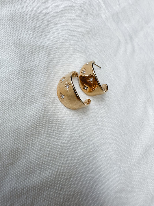 Star Cuff Hoop Earrings