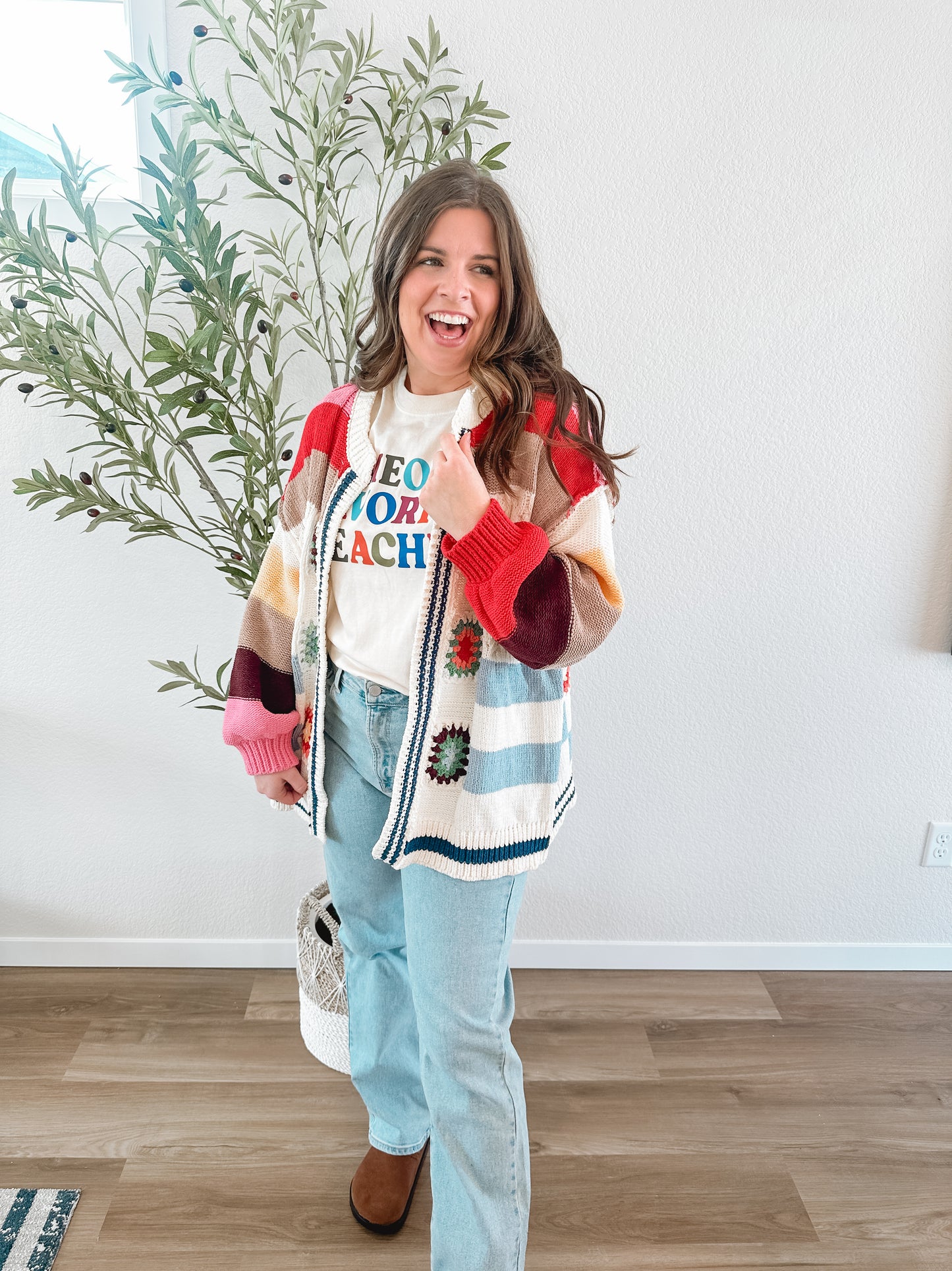 Crochet Patch Cardigan