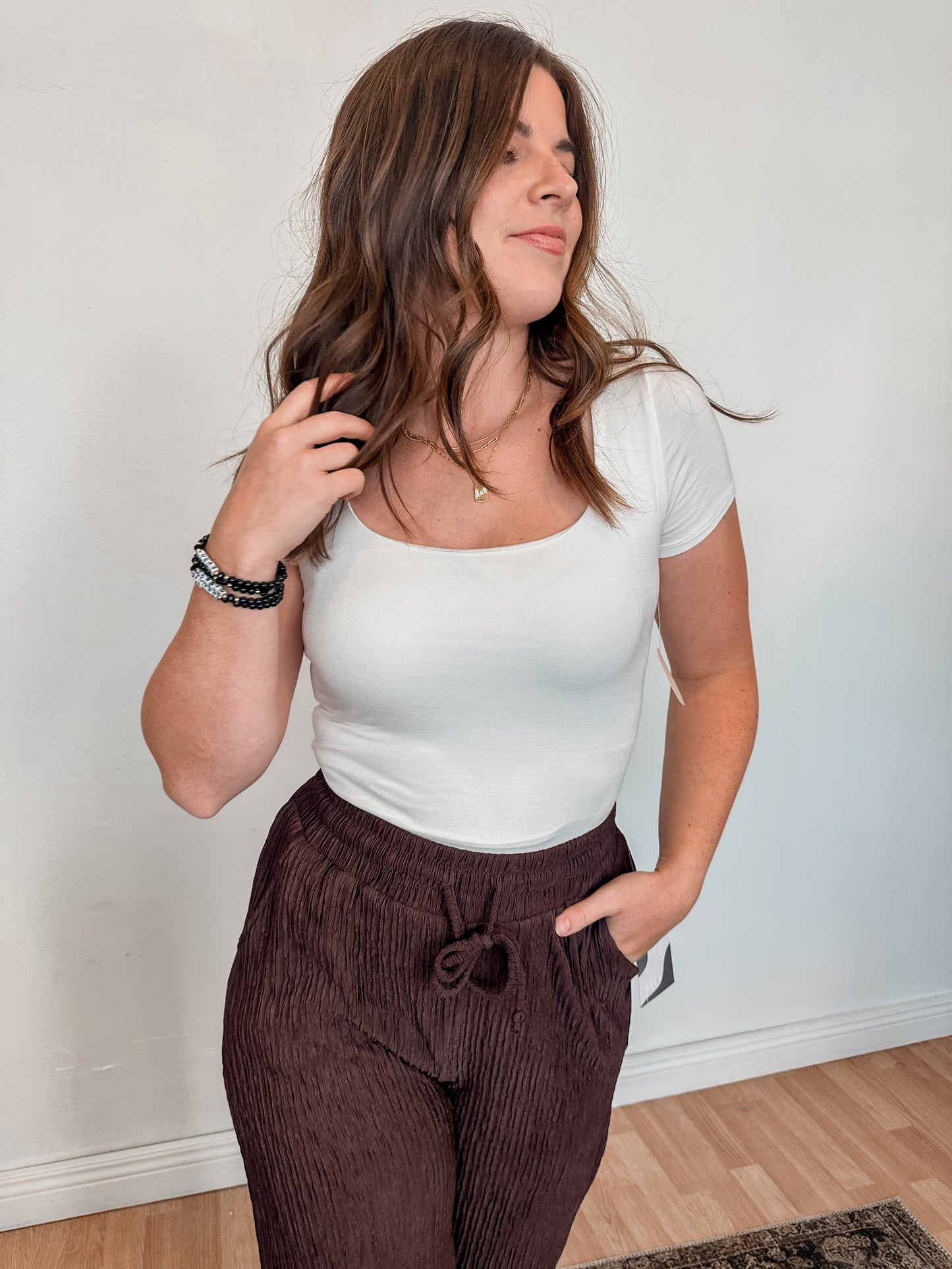 Essential Double Layered Scoop Neck Tee