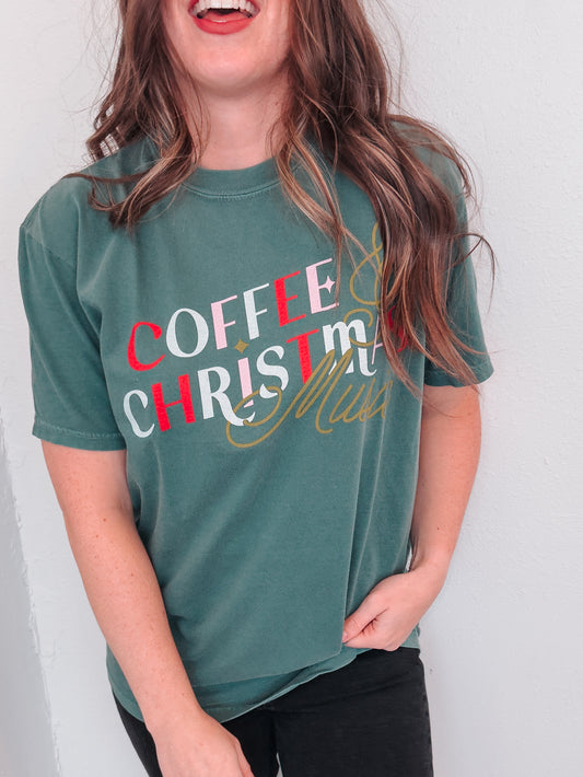 Coffee + Christmas Music Tee