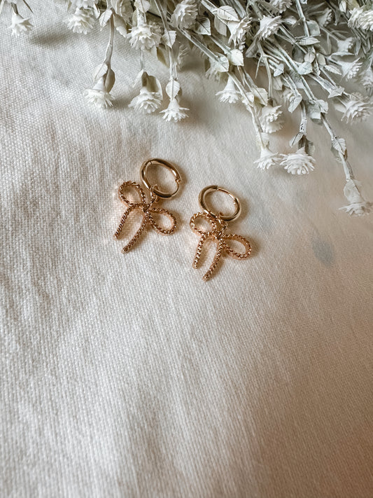 Bow Huggie Earrings